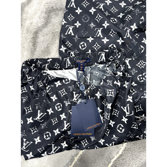 Louis Vuitton Stencil Effect Black White Monogram Logo Jogging Jogger Pants 40 - Picture 11 of 12